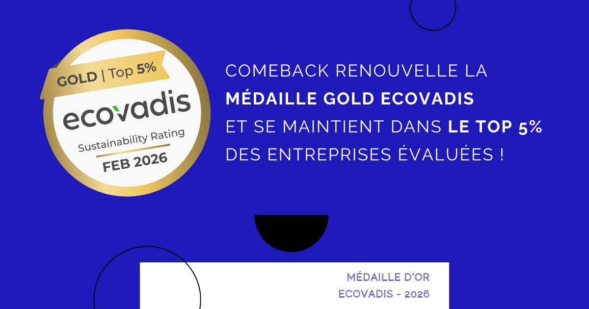 Notation GOLD EcoVadis de ComeBack 