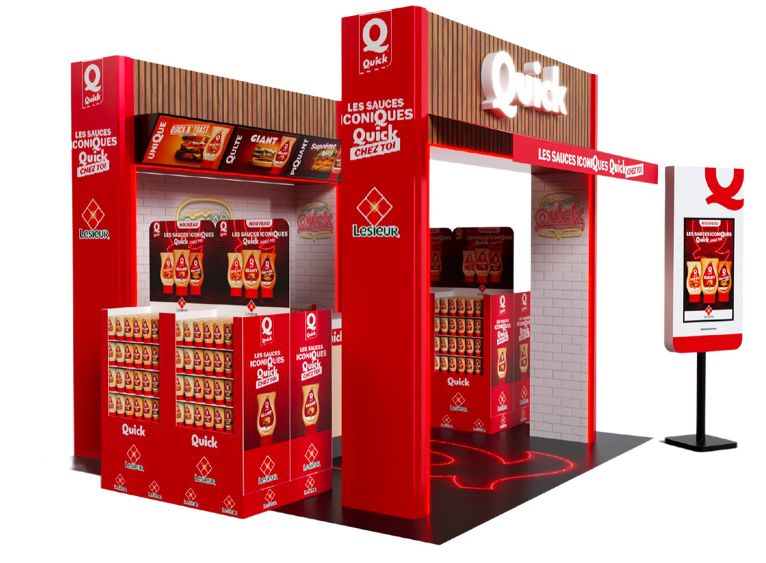 PLV magasin Quick (groupe Avril) réalisée par ComeBack