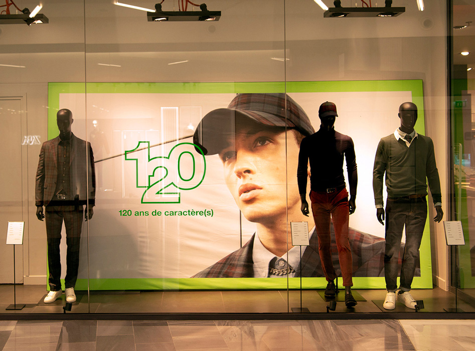 PLV vitrine pour Devred 1902 - agence ComeBack