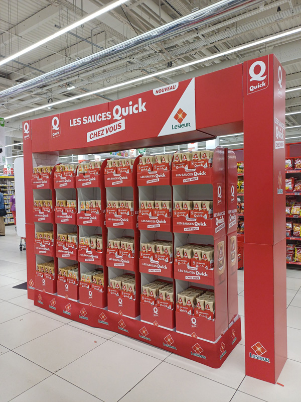 PLV magasin Quick (groupe Avril) réalisée par ComeBack